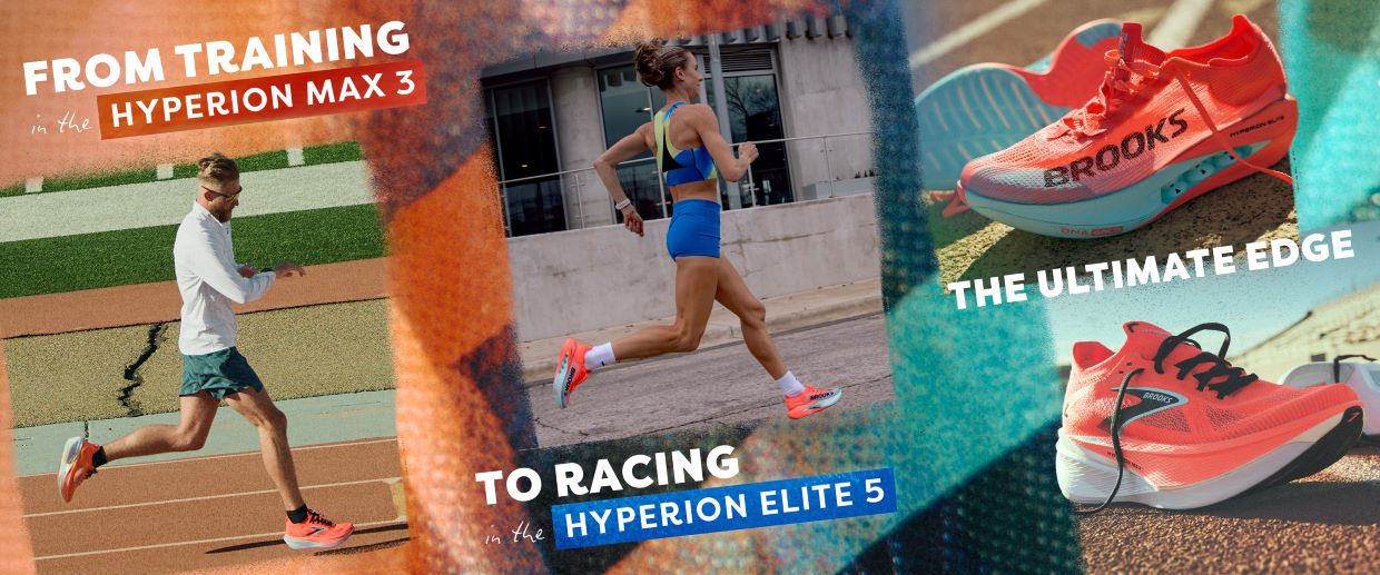 「ブルックス『Hyperion Max 3』『Hyperion Elite 5』発表！　新たなプレート搭載シューズがラインナップ」の画像