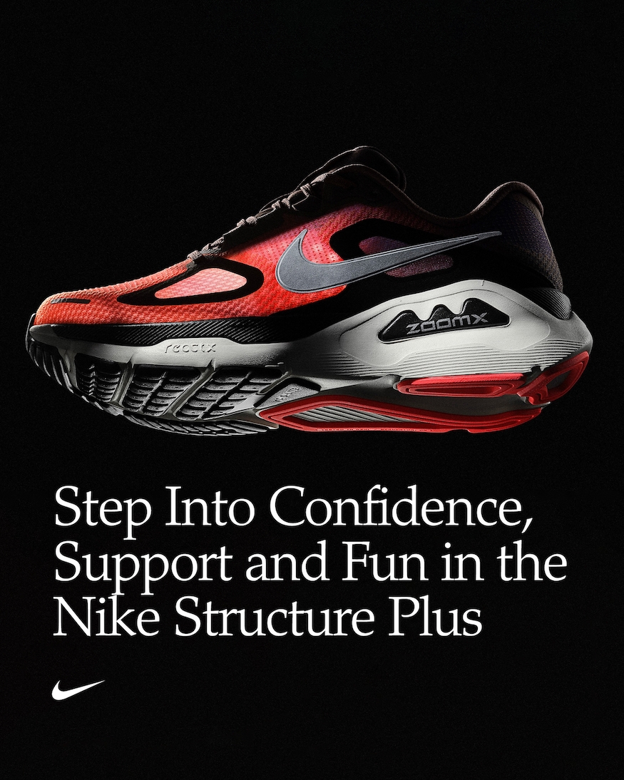 「ナイキ新作『ストラクチャー プラス』を発表!安定感と楽しく走りたくなる機能が満載の1足」の画像
