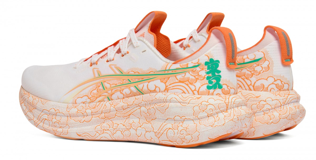 「アシックスから「東京マラソン2026」開催を記念した限定ランニングシューズが登場!「息吹」に着想を得たグラフィックが目を惹くデザイン」の画像