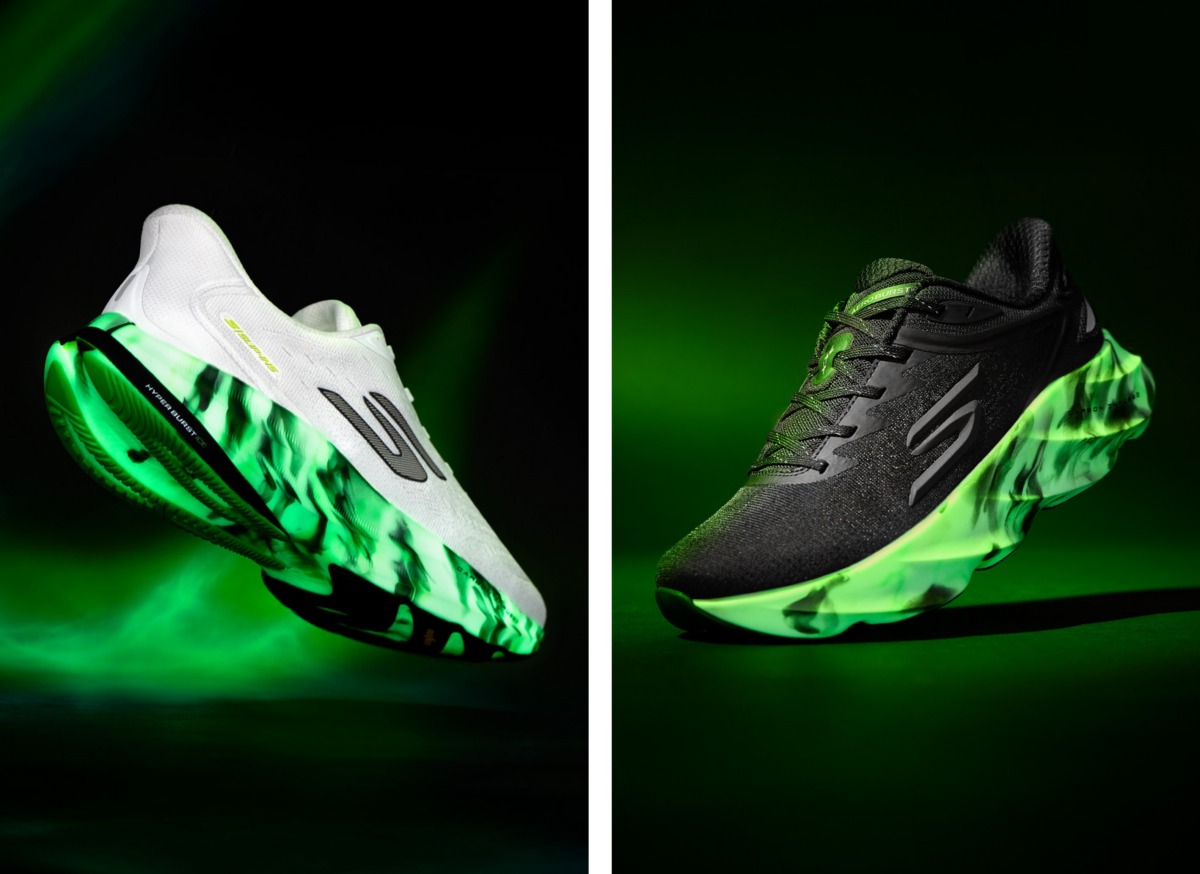 「闇夜でシューズが光る?蓄光アウトソール搭載『SKECHERS AERO Glow in the Dark』シリーズ発売」の画像